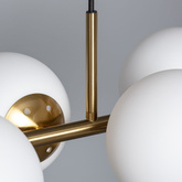 Lampa Wisząca złota szklane kule Abruzzo Conte 6xE27