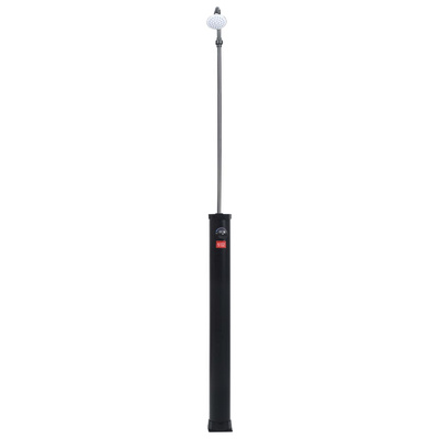 vidaXL Ogrodowy prysznic solarny, czarny, 215 cm, 8 L