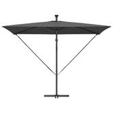Parasol plażowy Ze LED Lights Antracyt 294 x 200 x 270 cm