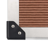 Prysznic ogrodowy z podstawą, WPC, stal nierdzewna