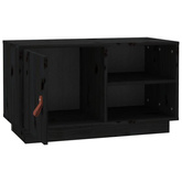 vidaXL Szafka pod TV, czarna, 70x34x40 cm, lite drewno sosnowe