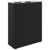 Wysoki Doniczka Czarny 55 x 22 x 70 cm polirattan