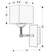 Lampa Ścienna Kinkiet Candellux Cubetto 21-24513 E27 Drewno+Chrom