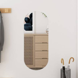 vidaXL Lustro ścienne, 25x60 cm, szklane, owalne