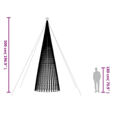 vidaXL Stożkowa choinka z lampek, 1544 niebieskich LED, 500 cm
