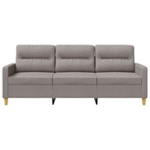 Sofa 3-osobowa, kolor taupe, 180 cm, tapicerowana tkaniną