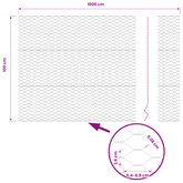 Ogrodzenie heksagonalne 1 x 10 m PVC zielony