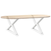 Nogi do stolika kawowego 2 szt. Białe 70x(42-43,3) cm Stal