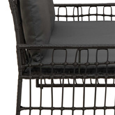 Ławka ogrodowa 2 -Seater 116 x 55 x 82 cm Stal i poli rattan