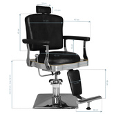 Hair System fotel barberski SM180 czarny  129874