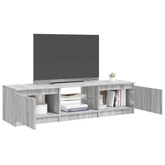 vidaXL Szafka pod TV, z LED, szary dąb sonoma, 140x40x35,5 cm