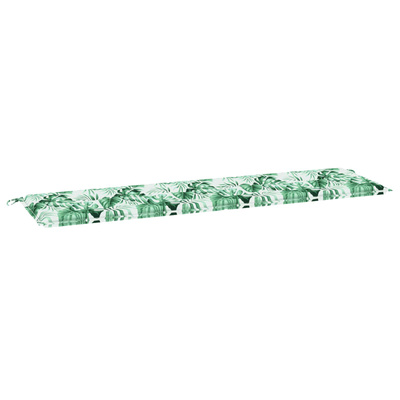 Poduszka na ławkę Materiał Oxford Wzór w liście 150 x 50 x 3 cm