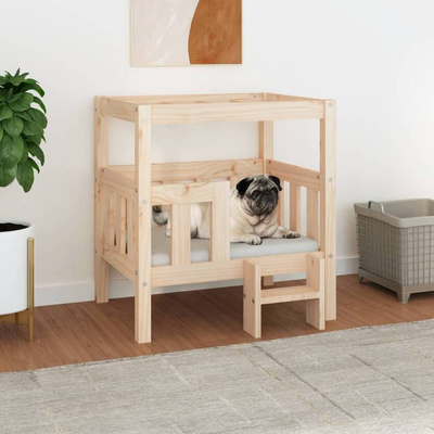 vidaXL Legowisko dla psa, 65,5x43x70 cm, lite drewno sosnowe