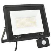 Reflektor LED z czujnikiem, 100 W, zimne białe światło