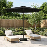 Parasol ogrodowy z podstawą 270 x 270 cm Poliester Prostokątny