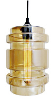 Lampa wisząca szklana bursztynowa + żarówka E27 60W Decorado Candellux 31-36643