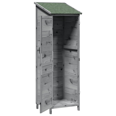 Shed ogrodowy Szary 59,5 x 56 x 176,5 cm Drewno Świerkowe