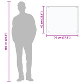 Panel ochronny do kuchni, przezroczysty, 70x60 cm, szkło