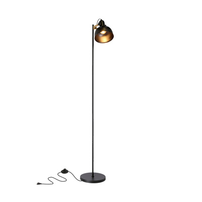 Lampa podłogowa czarna metalowa regulowana Reno 51-80196