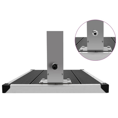 Prysznic ogrodowy z podstawą, WPC, stal nierdzewna