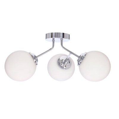 BELWEDER lampa ścienna chromowy 3x40W E14 klosz biały 23-39873