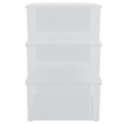 Plastikowe pojemniki do przechowywania, 3 szt, 10L, sztaplowane