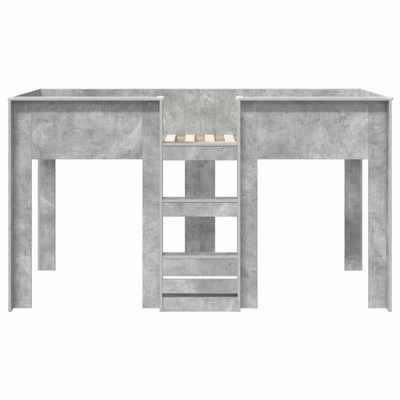 Łóżko piętrowe dla dzieci Betonowy szary 80 x 200 cm