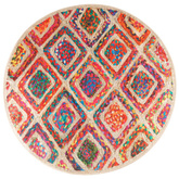 vidaXL Dywan z możliwością prania, kolorowy, Ø120 cm, antypoślizgowy