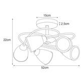 Lampa sufitowa K-JSL-6059/5 CHR z serii PLATO II