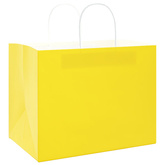 Torby papierowe 250 szt. z uchwytami żółte 32x22x24 cm