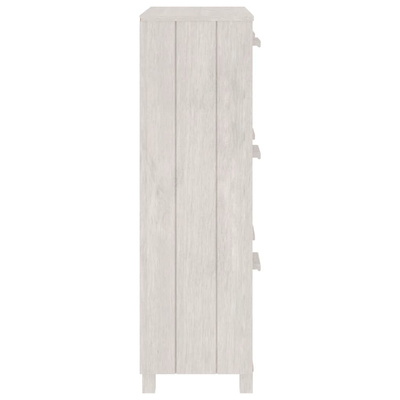 Szafka na buty HAMAR, biała, 59,5x35x117 cm, lite sosna