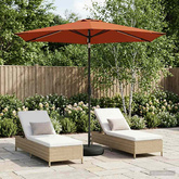 Parasol ogrodowy z oświetleniem LED i podstawą 270 x 270 cm