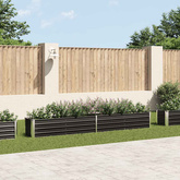 Podwyższona donica z galwanizowanej stali 320x40x45 cm antracyt