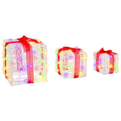 Pudełko Prezentowe 3 pcs Wielokolorowe 20 x 20 x 20 cm Akryl