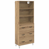 Highboard 2 szt. Dąb rzemieślniczy 69,5 x 34 x 180 cm