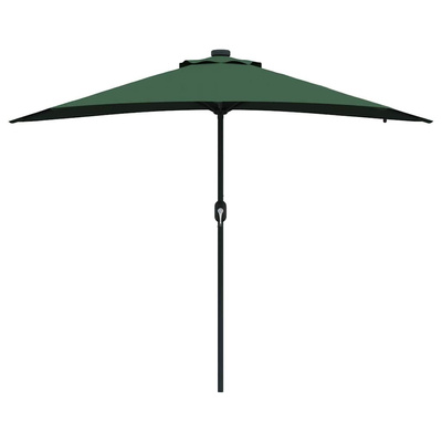 Parasolka ogrodowa Zielony 294 x 150 x 223 cm Poliester i Stal