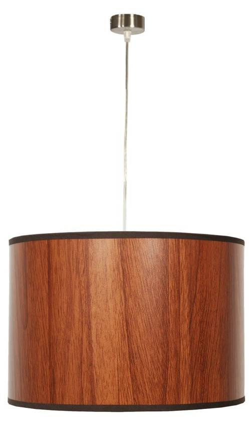 Lampa wisząca z abażurem Timber brązowa nowoczesna do salonu E27