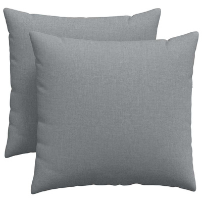 Poduszki na sofę 2 pcs Jasnoszary 50 x 50 cm tkanina