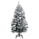 vidaXL Sztuczna choinka na zawiasach, 150 lampek LED i bombki, 120 cm wariant 5