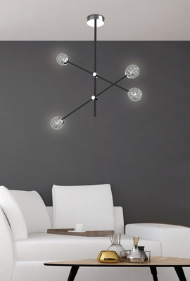 lampa sufitowa apeti paksos 6xg9 led czarny