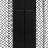 Moskitiera na drzwi z magnesami, 2 szt., czarna, 220x110 cm