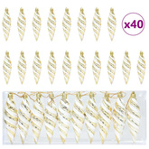 Świąteczna kula w spiralnym kształcie 40 pcs złoty