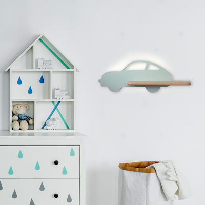 Lampa kinkiet półeczka 5W LED 4000K IQ Kids Car miętowy 21-85092