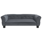 vidaXL Legowisko dla psa, ciemnoszare, 95x55x30 cm, aksamitne
