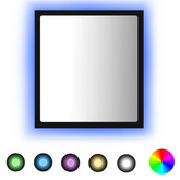 vidaXL Lustro łazienkowe LED, czarne, 40x8,5x37cm, akryl