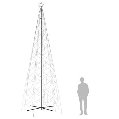 vidaXL Choinka stożkowa, 1400 niebieskich diod LED, 160x500 cm