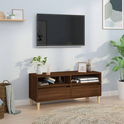 vidaXL Szafka pod TV, brązowy dąb, 100x34,5x44,5 cm