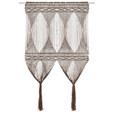 Zasłona z makramy, kolor taupe, 140 x 240 cm, bawełna