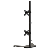 na dwa monitory, czarny, stalowy, VESA 75/100 mm Stojak