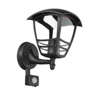 Ogrodowa oprawa elewacyjna kinkiet z czujnikiem ruchu IMMA BLACK SENSOR E27 czarny IP44 EDO777381 EDO Solutions
